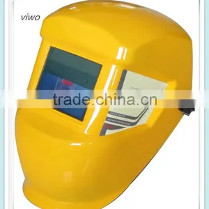 Yellow Frosted Custom Welding Helmet thumbnail-1