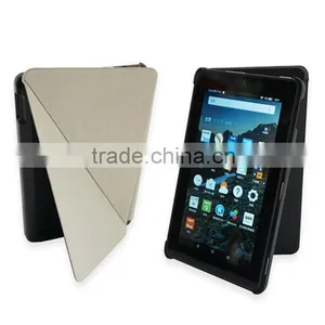 Flip Stand PU Leather Case for Kindle Fire 7, OEM Design Unique Leather Cases thumbnail-1