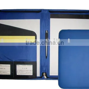BLUE WRITING FOLDER WITH ZIPPER CLOSURE thumbnail-1