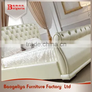 Modern Furniture Design Hotel Leather Double Bed Design Furniture thumbnail-2
