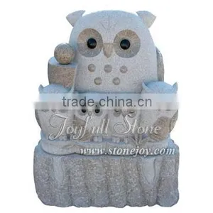 Granite Animals, Stone Owl Sculpture thumbnail-1