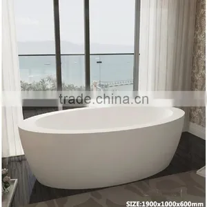 New Design!!!for Home or Hotel Ceramic and Artificial Stone Outdoor Bathtub Wholesale,resin Stone Bathroom Bathtub thumbnail-1