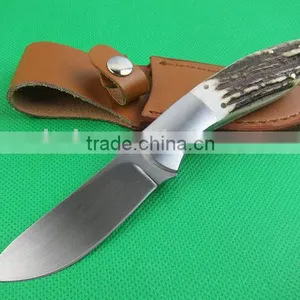 OEM Small Straight Knife, Antler Handle Hunting Knife UD401777 thumbnail-1