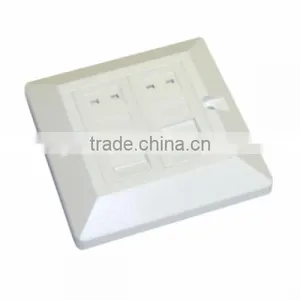 China Supply High Quality Cat6 Double Port Rangle J45 Network Face Plate With Low Price thumbnail-4