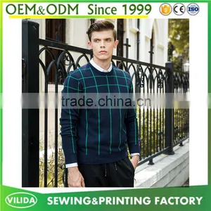 High Quality Autumn Mens Knitted Pullover Sweater New Style 100% Woolen Knitted Sweater thumbnail-1