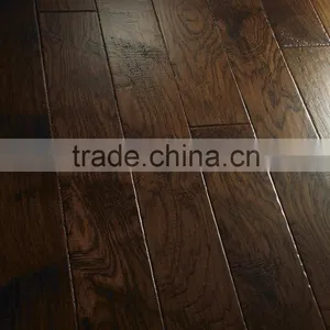 Hickory Wood Flooring Antique Handscraped Elm Engineered Wood Flooring thumbnail-5