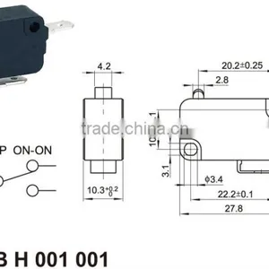 Waterproof Micro Switch,Push Button Micro Switch for Small Appliance thumbnail-2