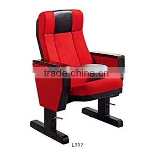 Cheap Theater Chairs With Writing Pad Furniture Fabric Auditorium Chair for Sale LT17 thumbnail-1