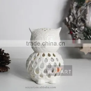 3Asst Wonderful Carved Owls Candle Holders for Christmas Decoration thumbnail-3