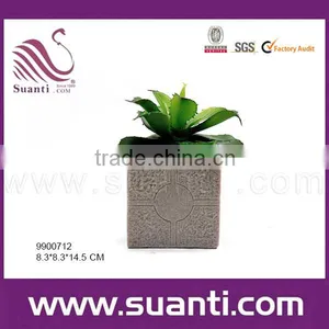 Cube Polyresin Flower Pot thumbnail-1