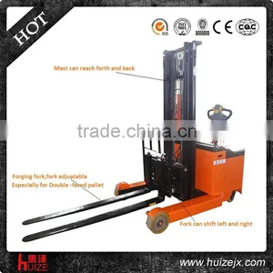 Stand on Type Counterbalanced Electric Walkie Mast Reach Pallet Stacker thumbnail-4