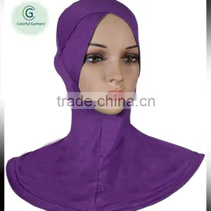 Fashion 100% Cotton Muslim Inner Hijab Caps Islamic Inner Scarf Hats Muslim Scarf thumbnail-1