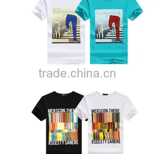 Wholesales Cheap 100% Cotton Men's T-shirts Tops and Blouse thumbnail-1
