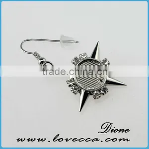 Cheap Wholesale Fashion Women Silver Alloy Setting Crystal Fancy Earrings thumbnail-6