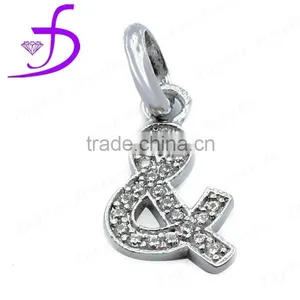 Gemstone Inlay Tiny Sterling 925 Silver & Shape Pendant thumbnail-1