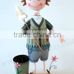 Outdoor Decoration Metal Doll Flower Pots thumbnail-3