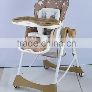 Baby High Chair Restaurant Baby Plastic Folding High Chair Baby Furniture Original Factory thumbnail-4