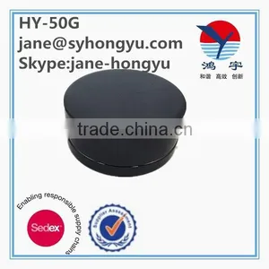 60g Big Empty Black Metallic Aluminum Loose Foundation Contianer/powder Compact Case thumbnail-1