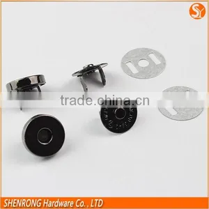 Popular Black Nickel Round 18mm Metal Hidden Magnetic Snap Button For Decoration thumbnail-2