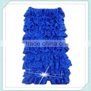 Wholesale Infant Lace Petti Romper Strapless Lace Rompers Baby Girl Royal Blue Ropmers New Strapless Lace Petti Rompers For Kids thumbnail-1