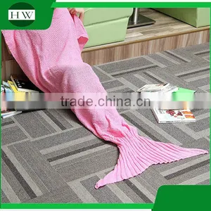 Christmas Gift Super Soft Fibers Warm Baby Kids Children Crochet Blanket Mermaid thumbnail-4