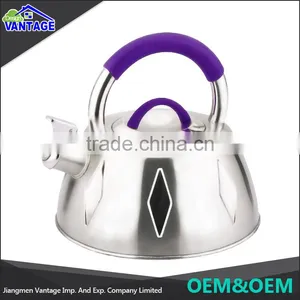 Stainless Steel Mirror Polished Tea Kettle Flat Bottom Whistling Kettle With Handle thumbnail-1