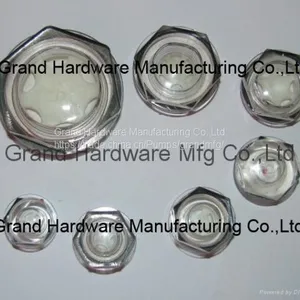 Polycarbonate Oil Sight Glass,BSP G Thread,Metric Thread Plastic Oil Levels thumbnail-3