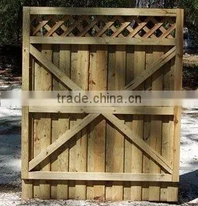 FSC New Design Wood Fence in Factory With BSCI in China thumbnail-1