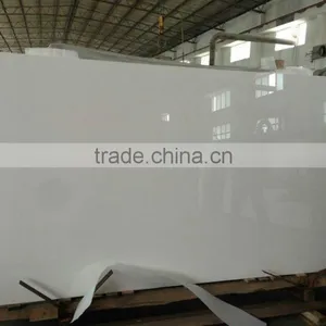 Pure White Polished Crystallized Glass Slabs thumbnail-2