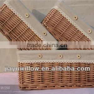 Wholesale Cheap Willow Beautiful Wine Basket With Liner thumbnail-1