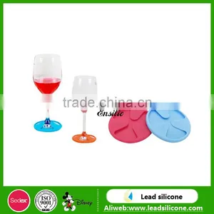 Custom Practical Silicone Wine Glass Mat,Non-slip Silicone Wine Glass Coasters thumbnail-3