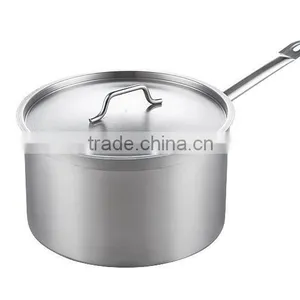 Two Handle Sauce Pan Saucepan Cooker Family Restaurant Hotel Usage Shot Body Stainless Steel Soup Pot With Lid thumbnail-1