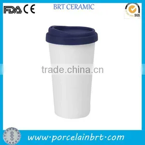 Customized Double Wall Cup With Silicone Lid thumbnail-1