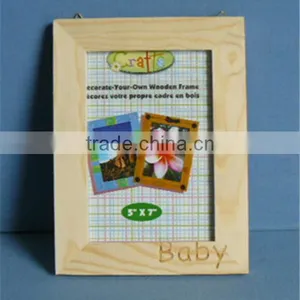 Lovely Cheap Custom New Designed Pine Wooden Plain Craft Photo Frames thumbnail-3