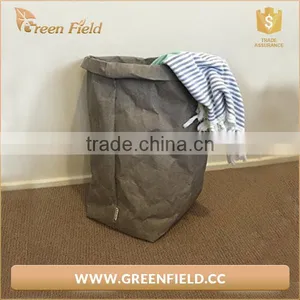 Washable Kraft Paper Kis Bedroom Toy Storage Bag, Custom Water Resistant Paper Toy Storage Bag thumbnail-4