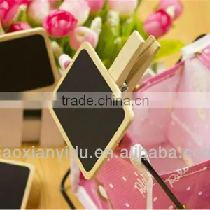 Wholesale in Stock Mini Wooden Clip Blackboard Free Wedding Gift Tags Decorative Gift Tags Multi-function Tag Message Folder thumbnail-6