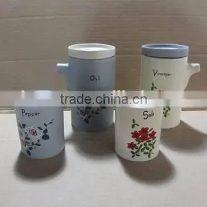 Ceramic Kitchen Oil Vinegar Salt Pepper Bottle thumbnail-1