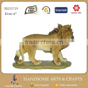12.5 Inch Resin Home Decor Lifelike Animal Pair Lion Statues thumbnail-4
