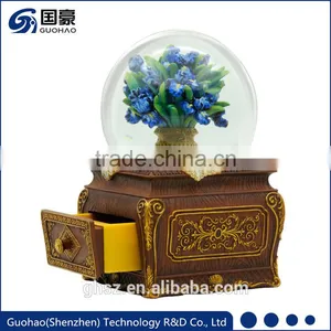 Flower Design Jewelry Box Unique Tulip Snow Globes thumbnail-2