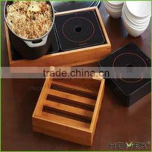 Bamboo Office Desk Organizer Storage Crate Box Homex BSCI/Factory thumbnail-1