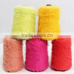 100%High Quality Polyamide Fancy Feather Yarn For Knitting Sweater thumbnail-1