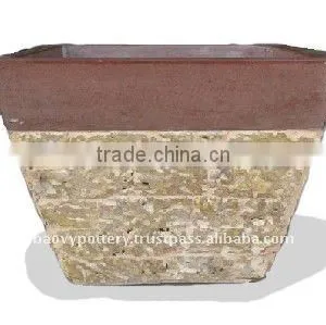 Light Concrete With Stone Planter thumbnail-1