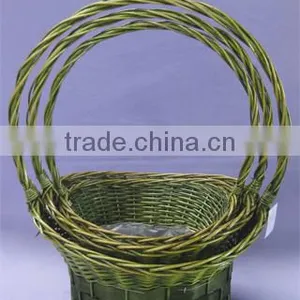 Beautiful Large Willow Flower Basket Sets With Handle thumbnail-1