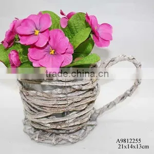 Rattan Flower Pot for Winter Decor thumbnail-1