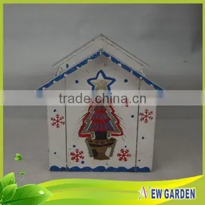 Home Decor Garden Beautiful House Shape Wooden Flower Pot thumbnail-4