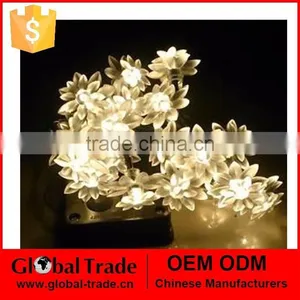 Solar Outdoor Blossom Lotus Flower String Lights 20 LED Solar Powered - for Patio, Gardens, Ouside Wall, Hotel, Home Decor G0070 thumbnail-1
