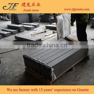 Flamed G684 Black Basalt Granite Kerbstone & Curbstone thumbnail-3