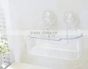 Plastic Transparent Bathroom Shelves With Sucker thumbnail-1