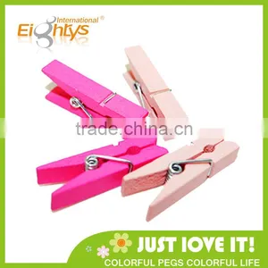 Pretty Wooden Material Decorated Clip of Colorful Craft Mini Clothes Peg thumbnail-1