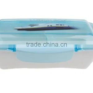 Clear Plastic Bento Lunch Box With Lock thumbnail-1